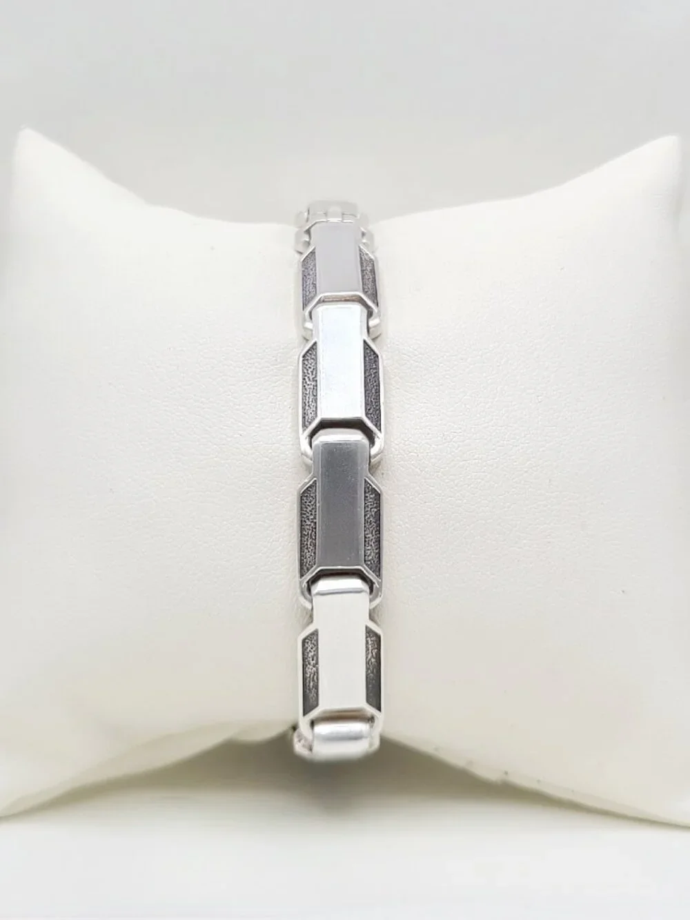 David Yurman Fused ID Bracelet in Sterling Silver w/ Meteorite - RARE